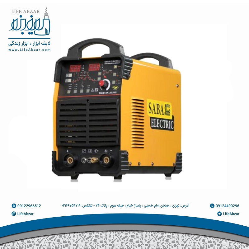 دستگاه جوشکاری تیگ AC/DC پالسی 315 آمپر هوا خنک صبا الکتریک مدل TIG-315P-AC/DC - wbr