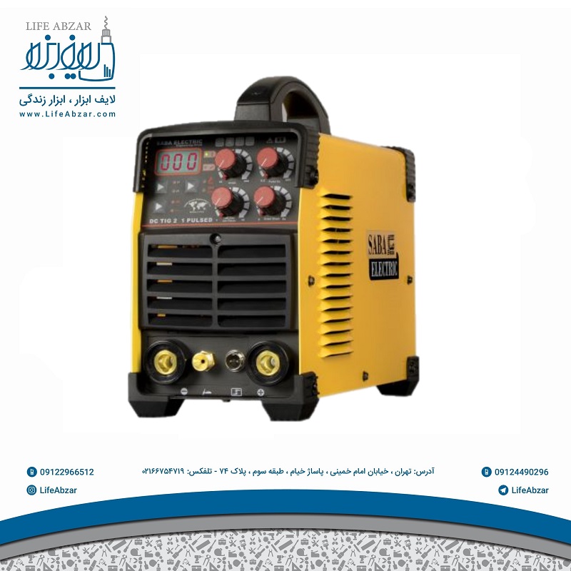 دستگاه تیگ DC پالسی 200 آمپر هوا خنک صبا الکتریک مدل DC TIG 201 - PULSE - diw