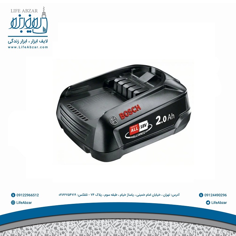 باتری بوش مدل PBA 18V 2.0 AH W-B - i21