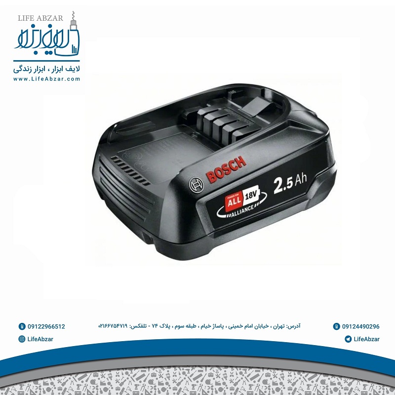 باتری بوش مدل PBA 18V 2.5AH W-B - 3ir