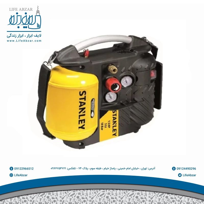 کمپرسور هوا استنلی مدل 200/10/5 D حجم 5 لیتر - lw0