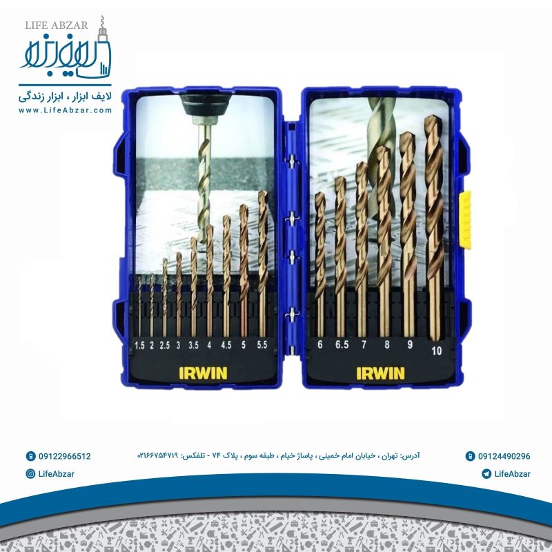 مته فلز کبالت دار اروین مدل COBALT مجموعه 15 عددی - 5bv