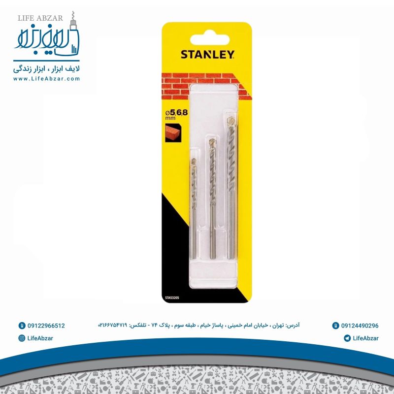 مته الماسه استنلی مدل STA53205 مجموعه 3 عددی - 4j1