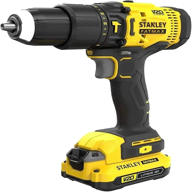 دریل پیچ گوشتی شارژی چکشی سه نظام 13 میلیمتری 18 ولت استنلی مدل FATMAX - g2h